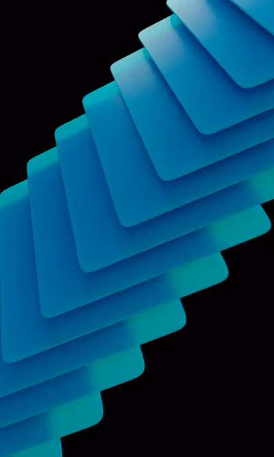 Abstract stack of blue rectangles