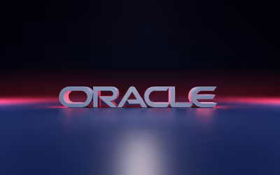 Oracle Cloud logo on a dark background