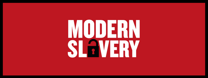 The modern slavery banner.